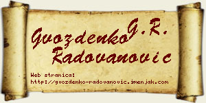 Gvozdenko Radovanović vizit kartica